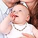 Minetom Baltic Amber Teething Necklace for Baby, Anti Inflammatory, Drooling and Natural Teething Pain Relief, GIA Certified Pure Baltic Amber Unisex Baby Necklace, Cherry-Honey