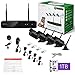 xmartO Expandable Wireless Security Camera System Outdoor 8CH 960p HD NVR with 4pcs 960p 1.3MP Wireless IP Cameras and 1TB HDD, Auto-Pair, NVR Built-in with WiFi Router, 80ft IR and Easy Remote View