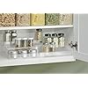 mDesign-Expandable-Kitchen-Cabinet-Organiser-Rack-for-Spices-Condiments-Canned-Food-3-Tiers-Clear mDesign Expandable Kitchen Cabinet Organiser Rack for Spices, Condiments, Canned Food - 3 Tiers, Clear