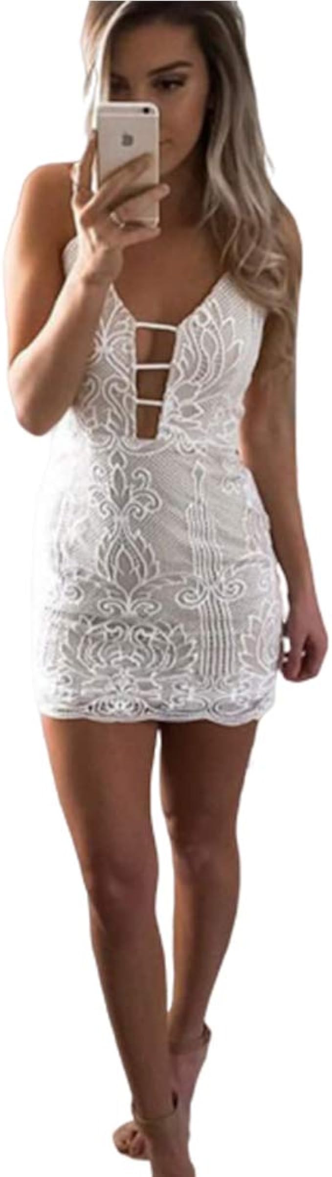 Amazon.com: Spaghetti Straps Lace Tight 