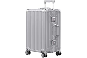 AnyZip Carry On Luggage PC+ABS Aluminum Frame Zipperless Luggage Hard Shell Suitcase with TSA Lock Double Spinner Wheels 20 I