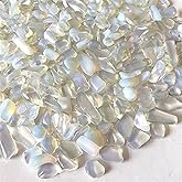 Perlin Moonstone Beads, Opal, 500 Pieces Gemstone Beads 4 mm ~ 10 mm Tumbled Stone Chip Synthetic Gemstones Semi-Precious Stone Jewellery Bead Gemstone