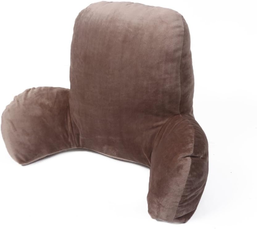 Reading Pillow Bedrest Reading Arm Pillows Plush Bed Rest for Lower & Upper Back & Head Support Coffee