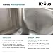 KRAUS Premier 32-inch 16 Gauge Undermount 60/40 Double Bowl Stainless Steel Kitchen Sink, KBU25