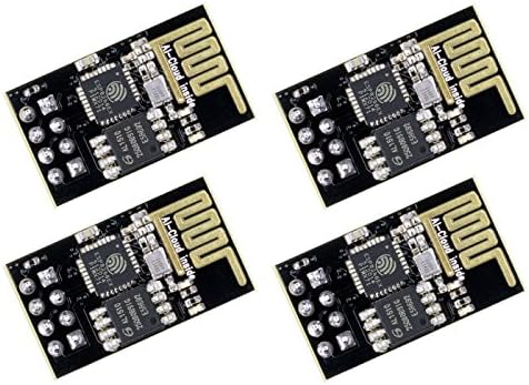 Addicore 4 Pack ESP8266 ESP-01 WiFi Wireless Tranceiver Module 1MB Flash in Antistatic Foam Arduino Compatible