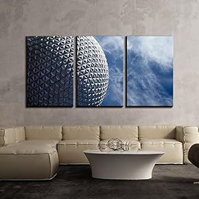 Geometric Architecture Under Blue Sky x3 Panels