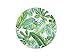 ABin Shuangyi -Green Palm Leaves on The White Background Round Mouse pad Customized Non Slip Rubber Round Mouse pad Non Slip Rubber Mouse pad Gaming Mouse Pad