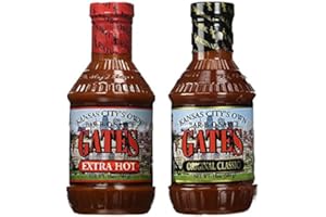 GATES BBQ Gates Original Classic Bar-B-Q Sauce & Extra Hot - Variety 2 Pack