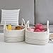 UBBCARE Set of 4 Storage Cubes 11 X 10.5 X 10.5 in, Water Hyacinth Storage Bins for shelves, Toys, Book, Storage Baskets with Handles, Cotton Rope Woven Baskets for Organizing, Purple