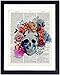 Upcycled Dictionary Wall Art Print - Vintage 8x10 Unframed Photo - Great Gift For Steampunk Lovers - Chic Home Decor - Floral Skull