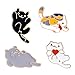 SIVITE Cute Cartoon Cats Enamel Brooch Pin Set for Clothes Hat Bag Scarf Corsage Badge Lapel Pin Accessories
