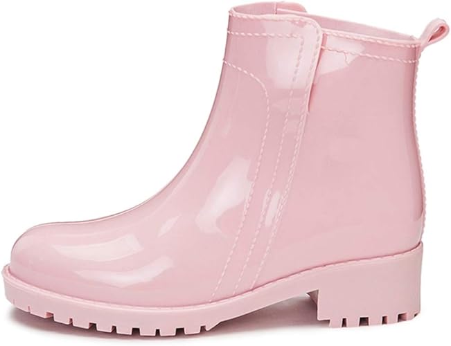 Amazon Sejuc ショートブーツ レインブーツ レディース 防水 長靴 レインシューズ 黒 軽い 滑りにくい おしゃれ ブーティー おしゃれ 軽量 梅雨 雪 撥水 雨 脱ぎやすい かわいい 小さいサイズ 履きやすい 抗菌防臭 クッション 歩きやすい レインシューズ