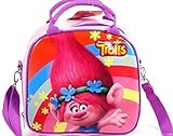 Dreamworks Trolls Poppy Adjustable Shoulder Straps Lunch Bag Plus Water Bottle- Pink