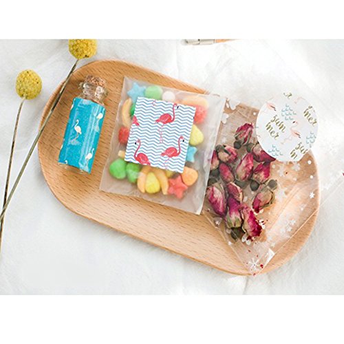 Decorative Flamingo Party Stickers Vintage Decals Homemade Treat Baked Candy Box Bags Envelope Labels Wedding Favors Decorations, 180pc - Thumbnail 3