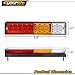 Eyourlife 20 LED Trailer Truck Tail Lights bar DC12V Red Amber White 5 Wires for Rear Lights Turn Signal Lights Brake Lights Backup Lights Running Lights 2Pcs