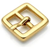 CRAFTMEMORE Solid Brass Belt Buckle Single Prong Belt Buckle for Replacement DIY Leather Craft SCBB (5/8 Inch - SB03)