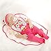 SanyDoll Reborn Baby Doll Soft Silicone Vinyl 22 inch 55 cm Lovely Lifelike Cute Baby Boy Girl Toy Peach red Suit Sleeping Doll