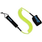LINGVUM Coiled SUP Leash Premium Paddle Board Ankle Leashes Legrope Strap for Paddleboard, Surfboard, Longboard