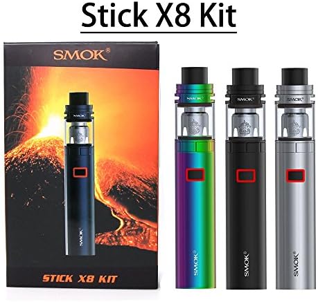 SḾõk StiḈk X8 Kït Authentic 3000 mäh Väpe Peń SŢärter Kït with ŢF-Ṽ8 X Bä-Bý Ţänk COIĹs BLACK / SILVER / RAINBOW