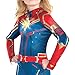 Costumes USA Light-Up Captain Marvel Halloween Costume for Girls, Superhero Jumpsuit, Small, Dress Size 4-6