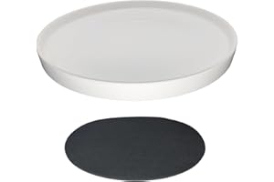 Yukfona Ceramic Plant Saucer Pot Tray 10 Inch, Planter Saucers 4 5 6 7 8 9 10 11 12 13 Inch for Indoors Outdoor, Durable Sturdy Flower Drainage drip Water Tray for Glazed Pots Base (10.7 Inch-White)