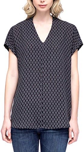 Sleeveless Button Down Henley Blouse Print Shirt with Front Chest Pocket
