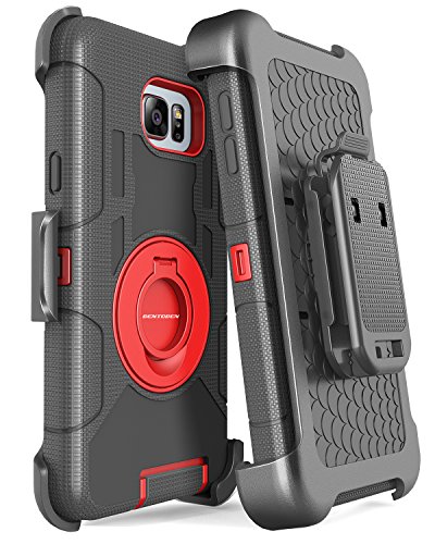 Note 5 Case, Galaxy Note 5 Case, BENTOBEN Samsung Galaxy Note 5 Case Shockproof Heavy Duty Hybrid Full Body Rugged Holster Protective Case for Samsung Galaxy Note 5 With Kickstand + Belt Clip(Red)