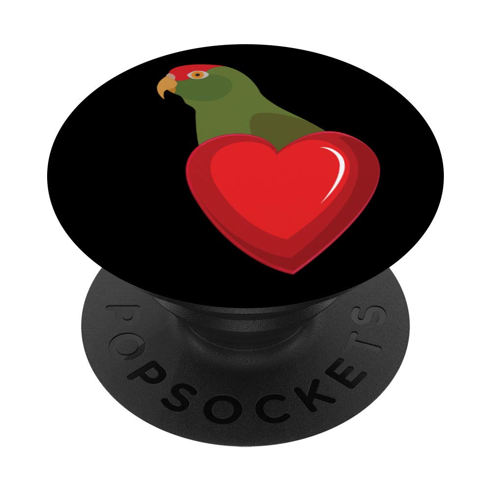 Cherry Headed Conure Parrot Heart Pocket PopSockets PopGrip: Swappable Grip for Phones & Tablets