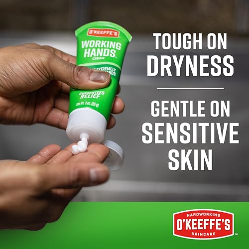 O'Keeffe's Working Hands Hand Cream for Extremely Dry, Cracked Hands, Heals, Relieves and Repairs, Boosts Moisture Levels, 7oz/198g, (Pack of 1)