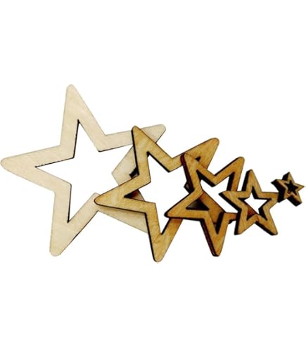 Estrellas Madera Manualidades 100 Estrellas De Madera Sin Pintar - 2.5cm Para Manualidades Estrella De Madera Amazon