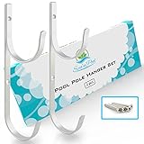 Pool Pole Hanger Brackets Set - by Spa'NPool - Made From Strong, Rustproof Aluminum - Easy To Mount With Included Screws