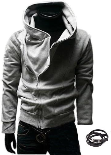 Amazon ライダース風ブルゾンパーカー 英国モデル サファリ Leon系 Xl 灰 服 ファッション小物 通販