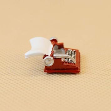 Leoie Miniature Traditional Mini Metal Tipewriter Non-Working for 1:12 Doll House