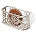 mDesign Kitchen Sink Suction Holder for Sponges, Scrubbers, Soap - Satin