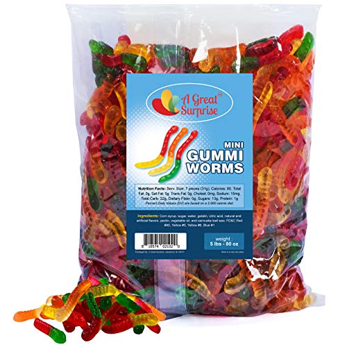 Gummy Worms Bulk Mini Gummi Worms , Bulk Candy Gummies 5 LB Pricepulse