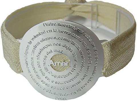 Martinuzzi Accessories Our Father Prayer Bracelet Our Lord's Prayer Silver Plated Bracelet (Spanish)