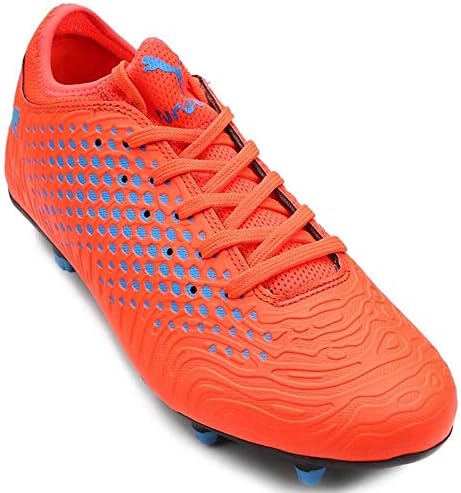 chuteira puma preta e laranja