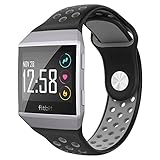 NO1seller Top Bands Compatible for Fitbit Ionic Small Large, Soft Silicone Sport Strap Accessories with Ventilation Holes Replacement Wristband for Fitbit Ionic Smartwatch Women Men