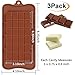 IHUIXINHE Silicone Break-Apart Chocolate, 3PCS Food Grade Non-Stick Protein and Energy Bar Mold (Chocolate Bar Mold)