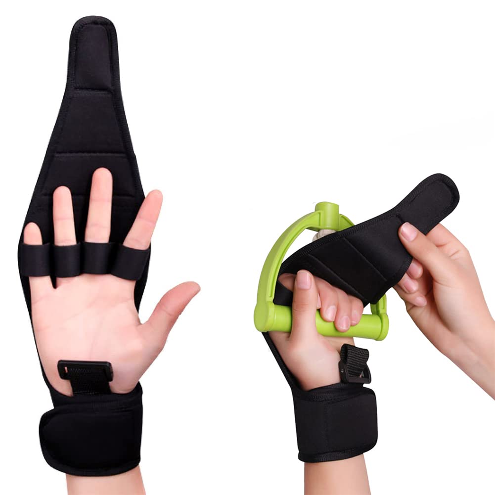 Fingers Support Training Brace, Stroke Rehab Arthritis Gloves, Thumb Wrist Injury Recovery Splint, Finger Separator Hand Orthotics Carpal Tunnel, Joint Pain Relief Corrector - Any Age Women Men (1)