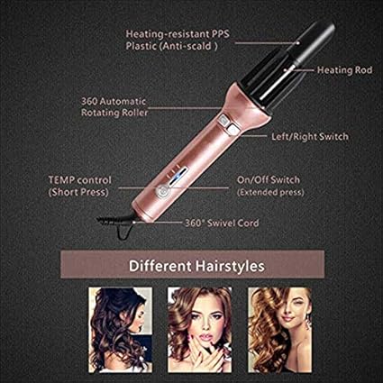 rizador de pelo profesional automático, rizador de cerámica para el pelo, rizador de varita