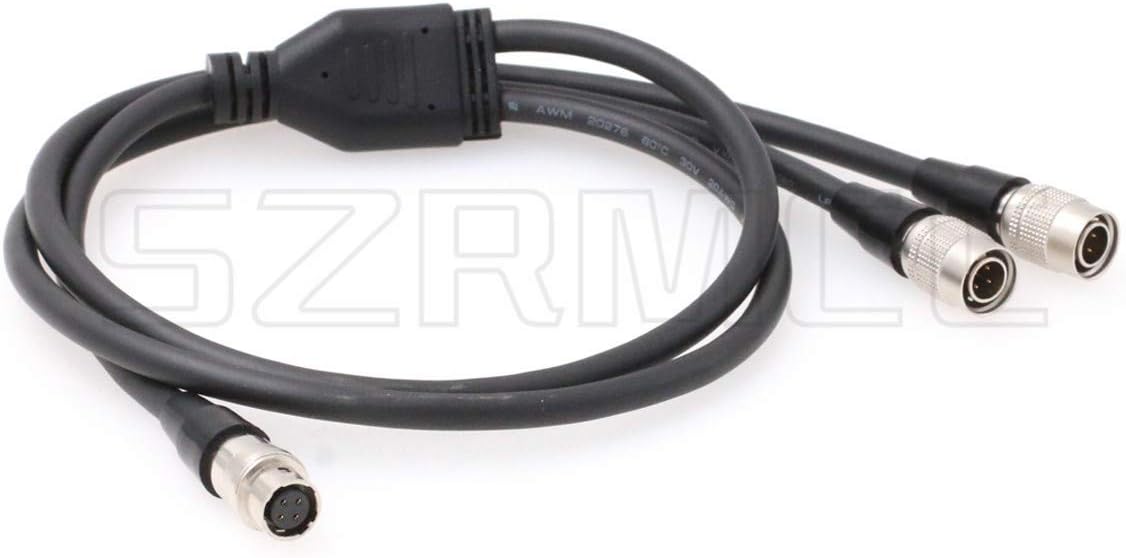 SZRMCC Hirose 4 pin Female to Dual Hirose 4 pin Male Y Distribution Cable for Recorder Zoom F4 F8 Sound Devices 688 644 633 - Image 3