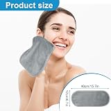 URAQT 5 Pack Microfiber Face Cloths Makeup Remover Washable Grey 40x17cm view 2