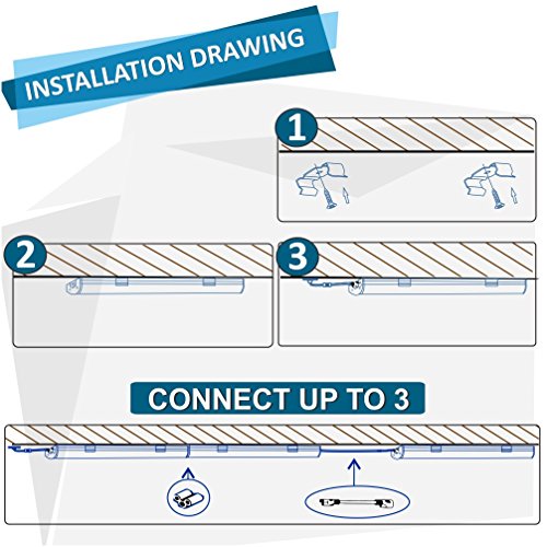 image for (Pack of 2) Barrina 4ft 45 Watt Extendable Utility LED Shop Light Work