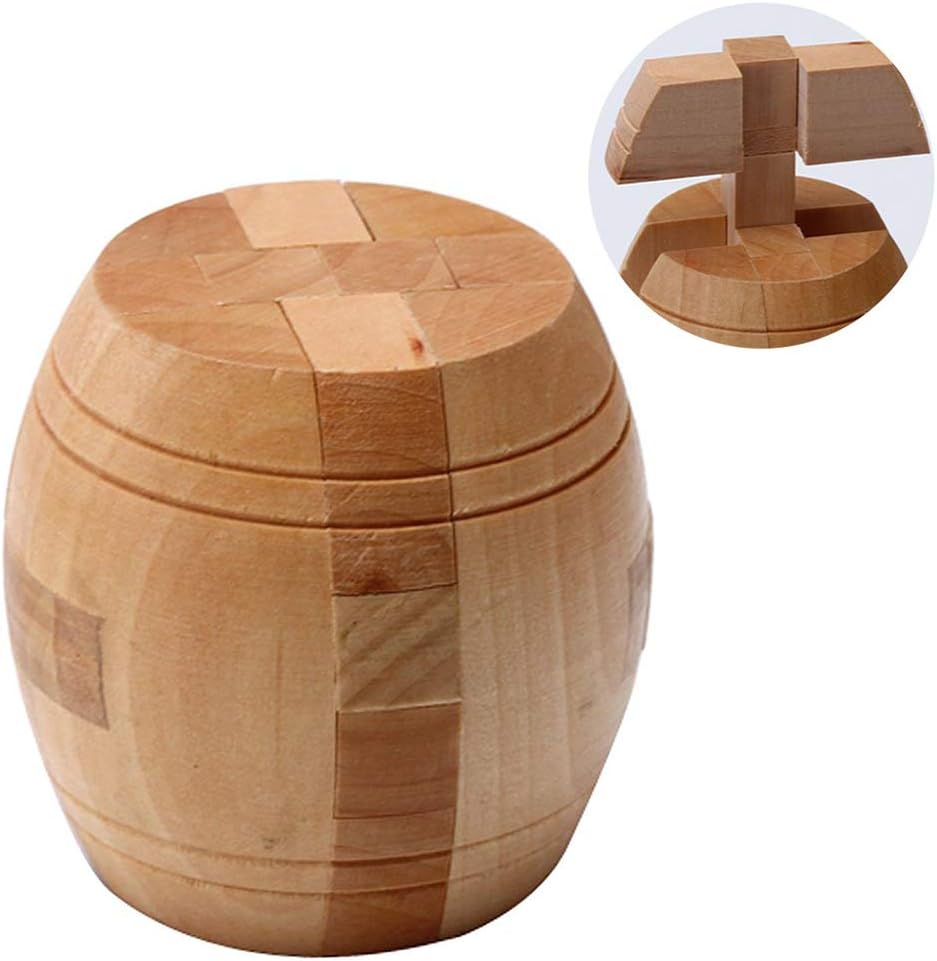 Opla3ofx 3D Jigsaw Puzzles,Kongming Luban Jigsaw Lock,Wooden Classic Genius Puzzle and Brain Teasers, Educational Toy Gift for Kids and Adults Luban Jigsaw Lock