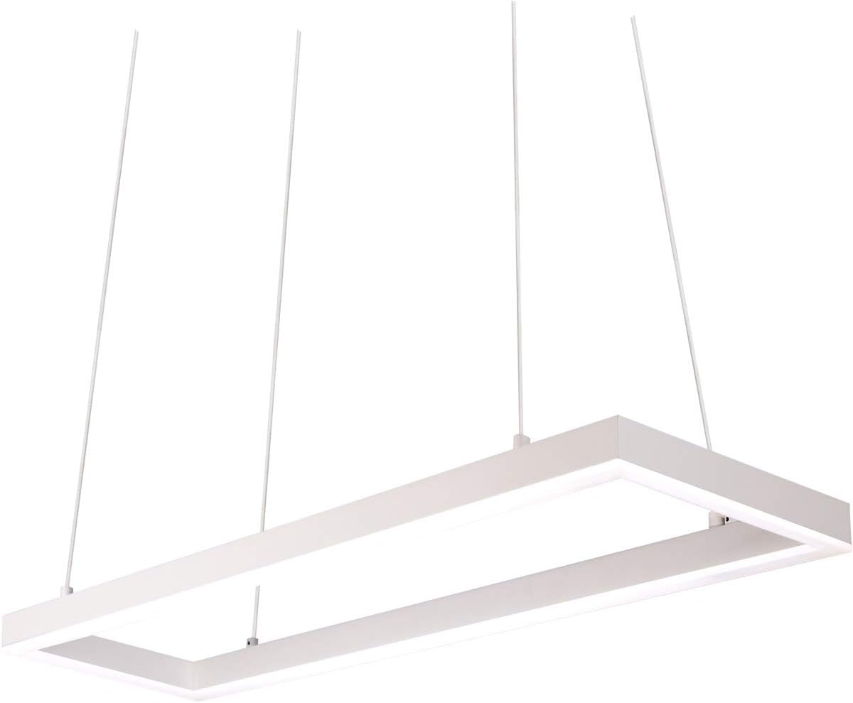 Kuzco Lighting Inc PD61230-WH Piazza - Rectangular Pendant With Powder Coated Extruded Aluminum
