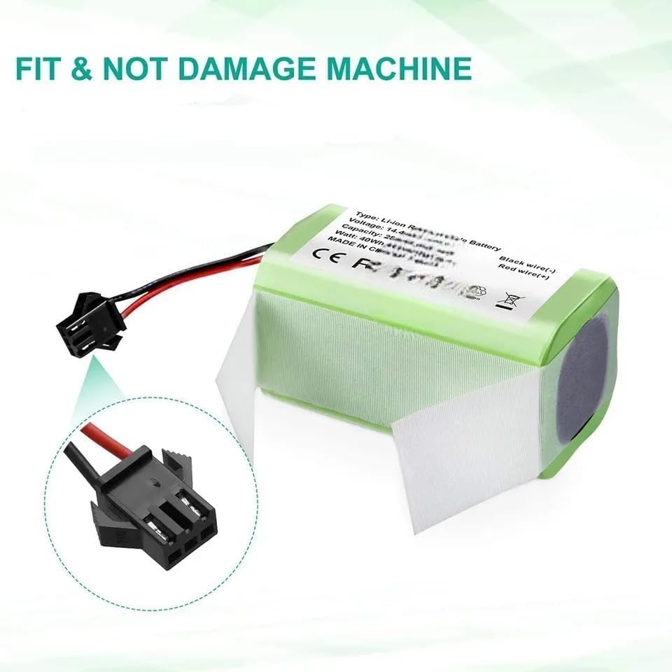 GIBAN Replacement Battery Pack, 14.4V 2600mAh Li-ion Battery Compatible with eufy RoboVac 11S, 11S MAX, 15T, 30, 30C MAX, 15C, 15C MAX, 12, 35C