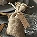 Ling's moment 100 PCS Kraft Paper Gift Tags Bonbonniere Favor Rectangular Hang Tags with Free Natural Jute Twine，2.75