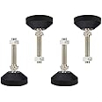 LC LICTOP 4Pcs M10x50 Thread Furniture Glide Swivel Leveling Mount Heavy Duty Machine Leveling Feet 2" Dia Metal Adjustable Leveling Feet