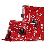 Fintie iPad Mini 4 Case - 360 Degree Rotating Stand Case with Smart Cover Auto Sleep/Wake Feature for Apple iPad Mini 4 (2015 Release), Floral Red